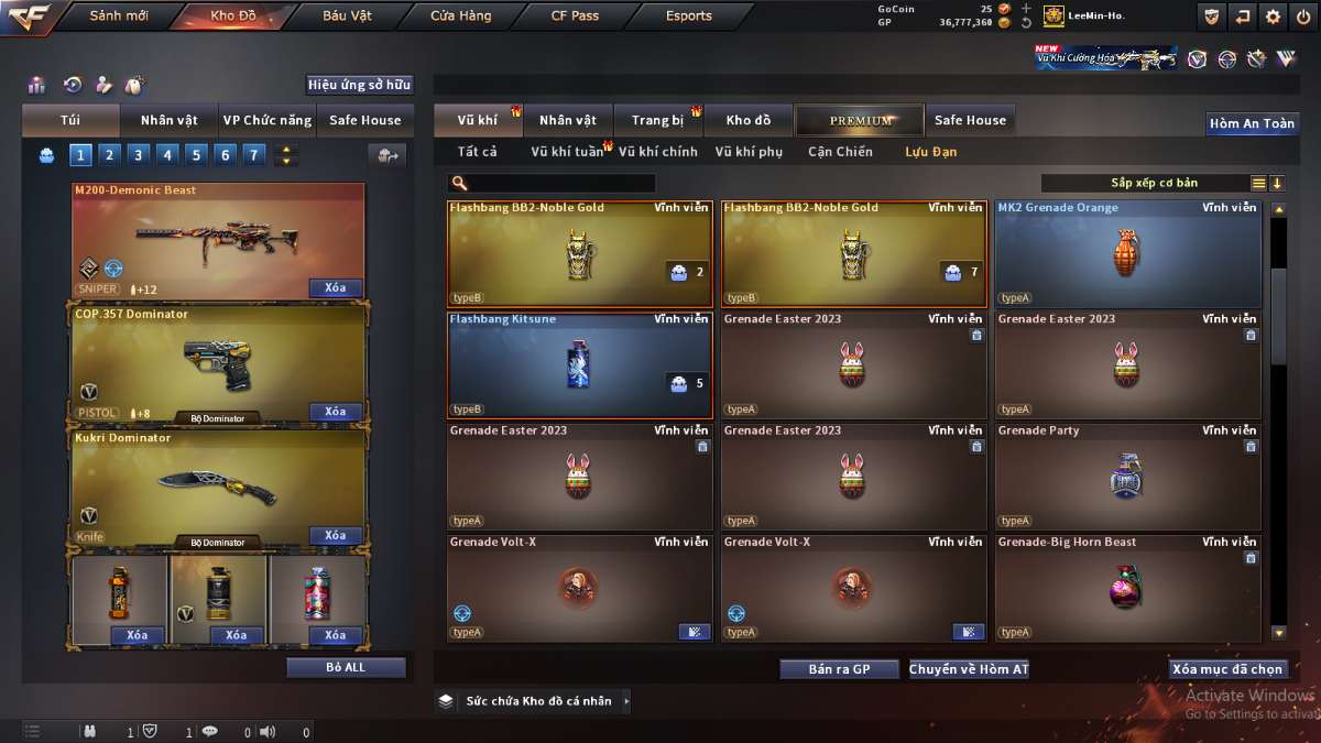 shop acc cf uy tin gia re